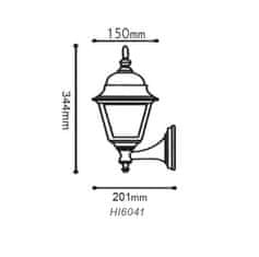 ACA Lightning Vonkajší nástenný lampáš HI6041V max. 60W/E27/IP45, Green-black