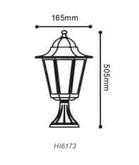 ACA Lightning Vonkajší lampáš HI6173V max. 60W/E27/IP45, Green-black