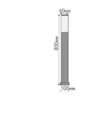 ACA Lightning Záhradné svietidlo LOOP BT1003BH080 max. 40W/E27/IP45