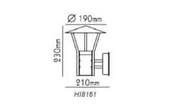 ACA Lightning Záhradné nástenné svietidlo CAPO HI8161 max. 40W/GU10/IP44