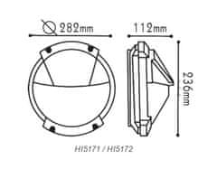 ACA Lightning Vonkajšie prisadené svietidlo HI5171G max. 40W/E27/IP45, šedé