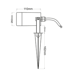 ACA Lightning Záhradný reflektor SL7030R max. 3W LED/GU10/230V/IP65, hnedý