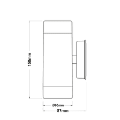 ACA Lightning Slim vonkajšie bodové svietidlo SL7031R max. 2 x 3W LED/GU10/230V/IP65, hnedé