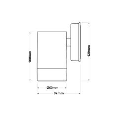 ACA Lightning Slim vonkajšie bodové svietidlo SL7032R max. 3W LED/GU10/230V/IP65, hnedé