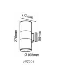 ACA Lightning Vonkajšie bodové svietidlo HI7001W max. 2 x 60W/GU10/230V/IP54, biele