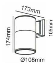 ACA Lightning Vonkajšie bodové svietidlo HI7002W max. 60W/GU10/230V/IP54, biele