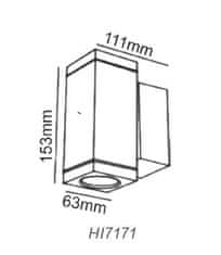 ACA Lightning Vonkajšie bodové svietidlo HI7171 MR16 max. 35W/GU5.3/12V/IP65, matný Nikel