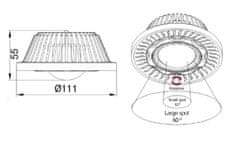 Diolamp COB LED SPOT RETROFIT KIDS AR111 15W/230V/2700K/1100Lm/IP20/Zoom 10°~60° + Driver 12V