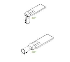 ACA Lightning LED pouličné osvetlenie BISE 120W/230V/4000K/15600Lm/150°x70°/IP66/šedé