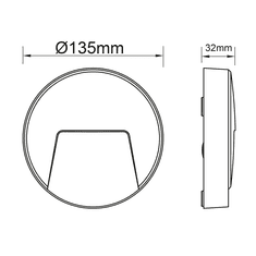 ACA Lightning LED prisadené svietidlo SLIM 3W/230V/3000K/200Lm/55°/IP65/IK08, kruhové hnedé