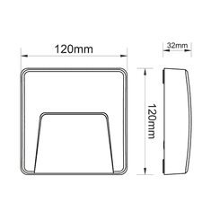 ACA Lightning LED prisadené svietidlo SLIM 3W/230V/3000K/200Lm/60°/IP65/IK08, šedé