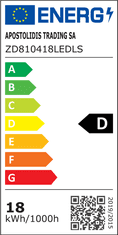 ACA Lightning LED nástenné dekoratívne svietidlo FOGA 18W/230V/3000K/1500Lm/110°/IP20, čierne