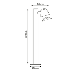 ACA Lightning Záhradné stĺpikové svietidlo VIDA max. 35W/GU10/230V/IP44, biele