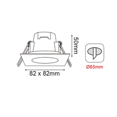 ACA Lightning SMD LED bodovka VERA 5W/230V/3000K/400Lm/IP65/120°, biela