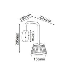 ACA Lightning Záhradné nástenné LED svietidlo VIANA 10W/230V/3000K/400Lm/85°/IP54, tmavo šedé