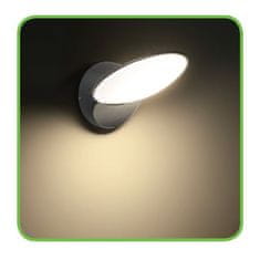 ACA Lightning Záhradné nástenné LED svietidlo ACRI 14W/230V/3000K/630Lm/110°/IP54, tmavo šedé