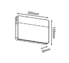 ACA Lightning Záhradné nástenné LED svietidlo YUTA 13W/230V/3000K/600Lm/120°/IP65, tmavo šedé