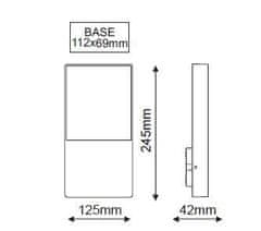 ACA Lightning Záhradné nástenné LED svietidlo AGIRA 4W/230V/3000K/240Lm/200°/IP54, tmavo šedé