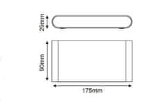 ACA Lightning Záhradné nástenné LED svietidlo MAIDA 11W/230V/3000K/570Lm/60°/IP54, tmavo šedé