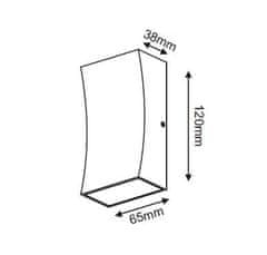 ACA Lightning Záhradné nástenné LED svietidlo FER 6W/230V/3000K/180Lm/2 x 90°/IP65, tmavo šedé