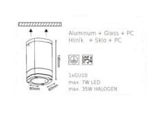 ACA Lightning Záhradné stropné svietidlo ELPIS max. 35W/GU10/230V/IP54, tmavo šedé