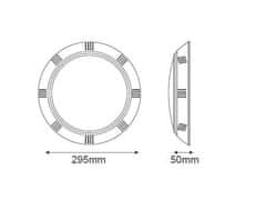 Diolamp LED prisadené svietidlo do bazéna 25W/12V AC-DC/3000K/2000Lm/90°/IP68/IK09, kruhové biele