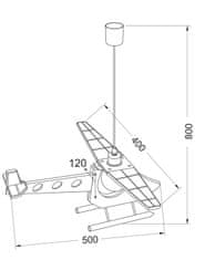 ACA Detské závesné svietidlo - Vrtuľník