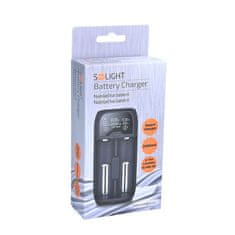 Solight Nabíjačka batérií Li-Ion, LiFePO4, Ni-MH/CD, AA, AAA, 18650, 2000mA, 2 kanály, LCD displej