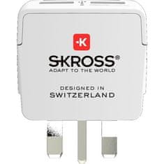 Skross Cestovný adaptér UK USB na použitie vo Veľkej Británii