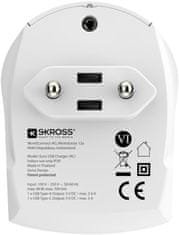 Skross USB nabíjací adaptér Type-C Euro, 5400mA, 2x USB výstup Typ-A + Typ-C