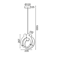 ACA Detské závesné stropné svietidlo ŽABÁK max. 40W/E27/230V/IP20, zelené