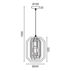 ACA Závesné stropné svietidlo TRITON max. 1x 40W/E27/230V/IP20, svetlo hnedé