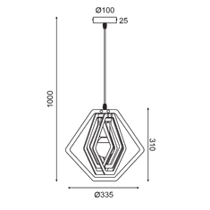 ACA Závesné stropné svietidlo TRITON max. 1x 40W/E27/230V/IP20, tmavo hnedé