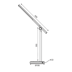 ACA LED stmievateľná stolná lampička DEGAS 7W/230V/CCT/300Lm/120°/IP20, USB port, čierna