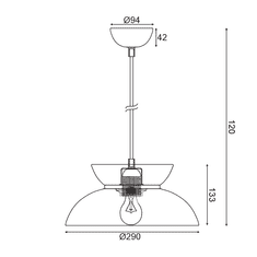 ACA Závesné stropné svietidlo AEOLUS max. 60W/E27/230V/IP20, biele