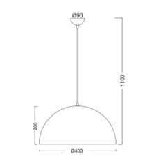 ACA Závesné stropné svietidlo MELINA max. 60W/E27/230V/IP20, čierne