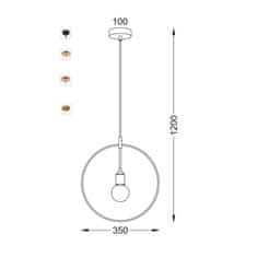 ACA Závesné stropné svietidlo TWIGGY max. 40W/E27/230V/IP20, svetlé drevo