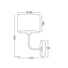 ACA Nástenné svietidlo YASMINE max. 60W/E27/230V/IP20, biele