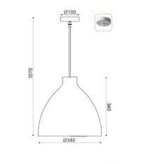 ACA Závesné svietidlo OIA max. 40W/E27/230V/IP20, svetlé drevo