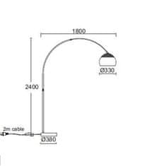 ACA Stojacia lampa MATILDA max. 60W/E27/230V/IP20