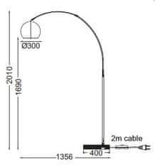 ACA Stojacia lampa MATILDA max. 60W/E27/230V/IP20