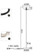 ACA Stojacia lampa BASICO max. 40W/E27/230V/IP20