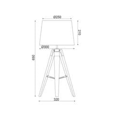 ACA Stolová lampa MOUSSE max. 40W/E27/230V/IP20