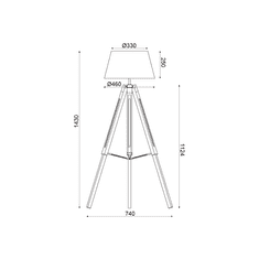 ACA Stojacia lampa MOUSSE max. 40W/E27/230V/IP20