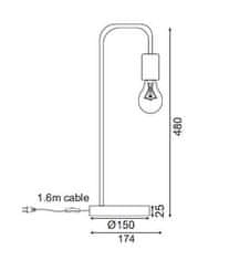 ACA Stolová lampa NAXOS max. 60W/E27/230V/IP20