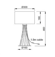 ACA Stolová lampa ACACIA max. 40W/E27/230V/IP20