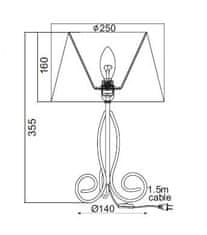 ACA Stolová lampa ISMENE max. 40W/E14/230V/IP20