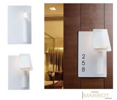 ACA Nástenné svietidlo MARRIOT max. 40W/E14/230V/IP20, biele