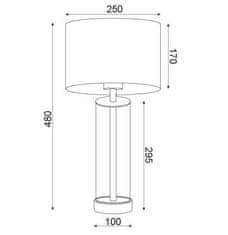 ACA Stolová lampa Antelino max. 60W/E27/230V/IP20