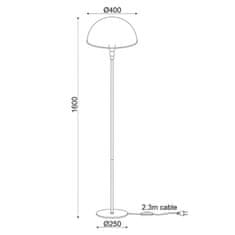 ACA Stojacia lampa MANHATTAN max. 40W/E27/230V/IP20, biely mramor